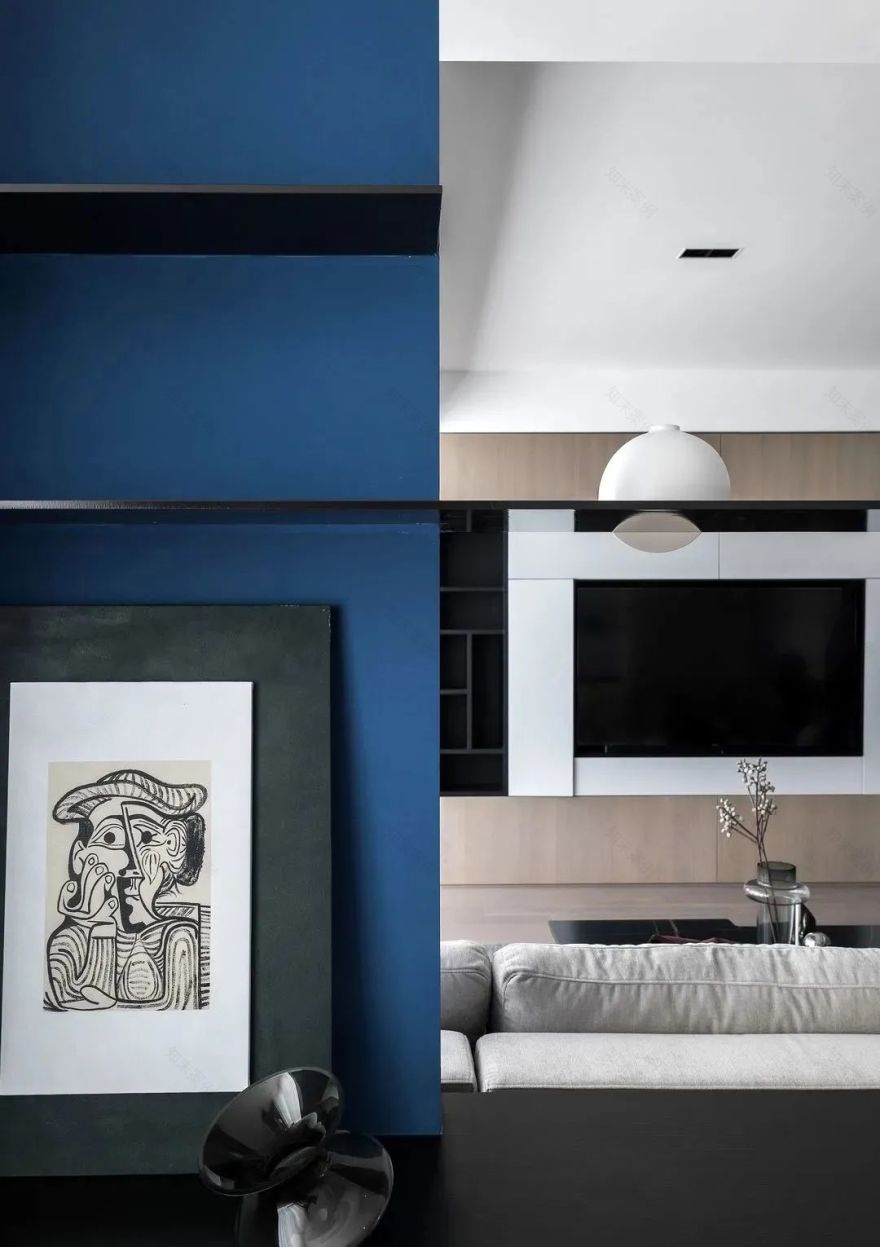 静谧深海蓝,游园般的住宅设计-27