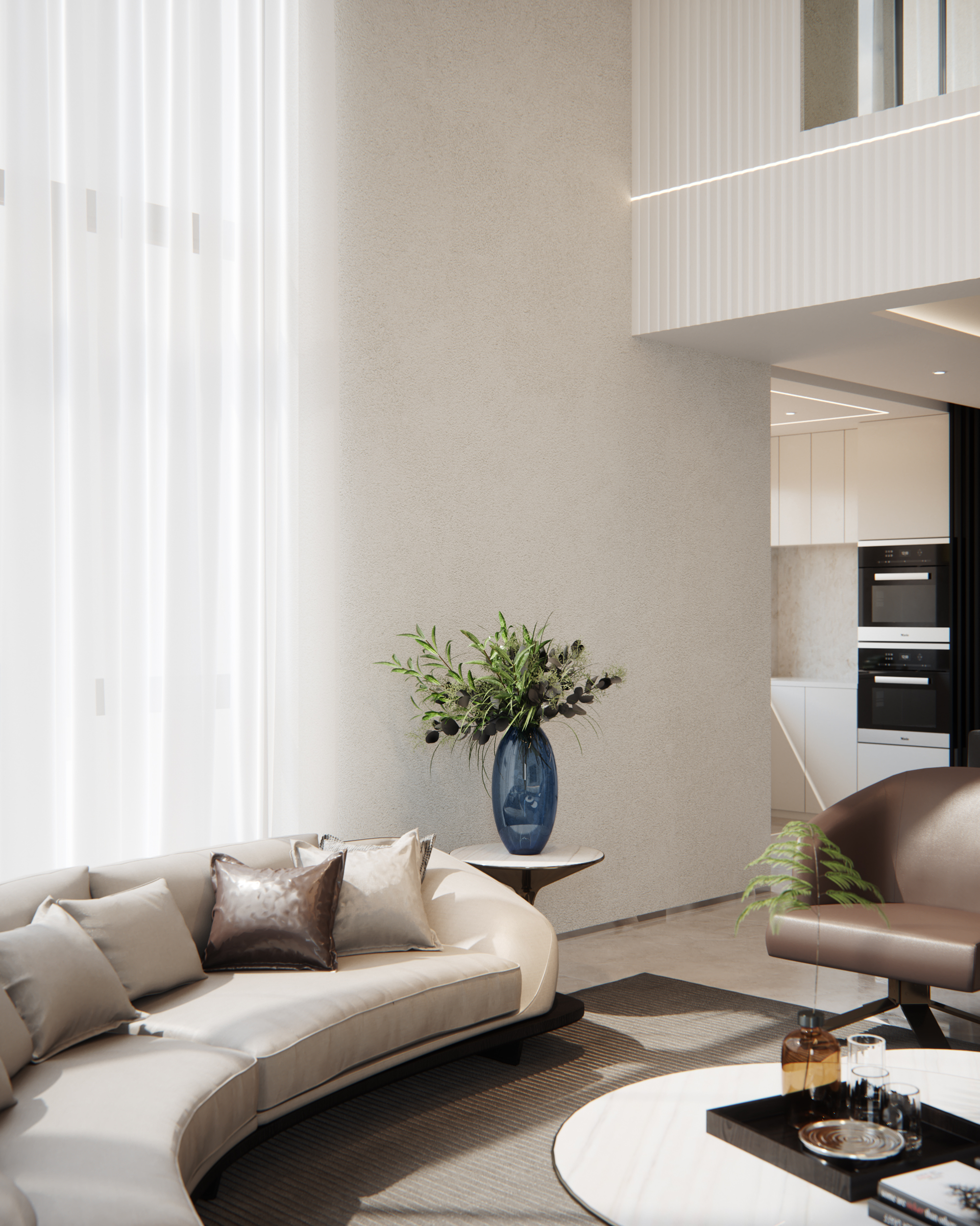 鸿烨表现|简约大气的客餐厅-9