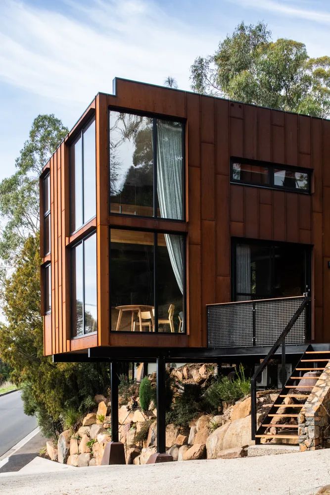 塔斯马尼亚山脊上的迷你鸟舍工作室丨澳大利亚朗塞斯顿丨Birdhouse工作室-20