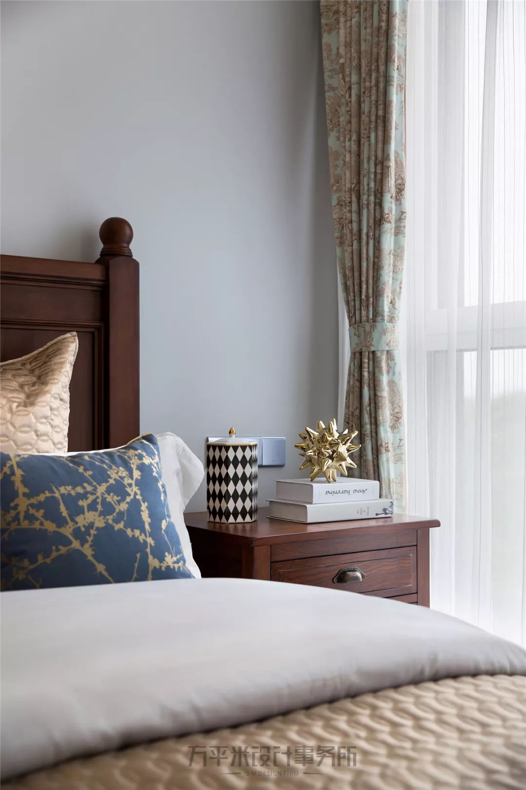 长夏方平米设计,美式平层大宅的优雅色彩碰撞-87