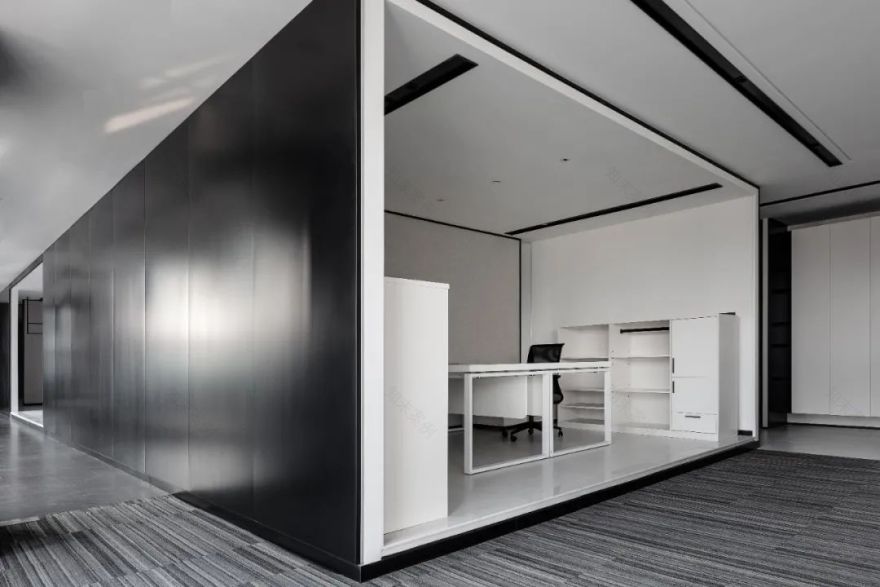 绍兴万里进出口办公空间 | 黑与白的隐喻世界-74