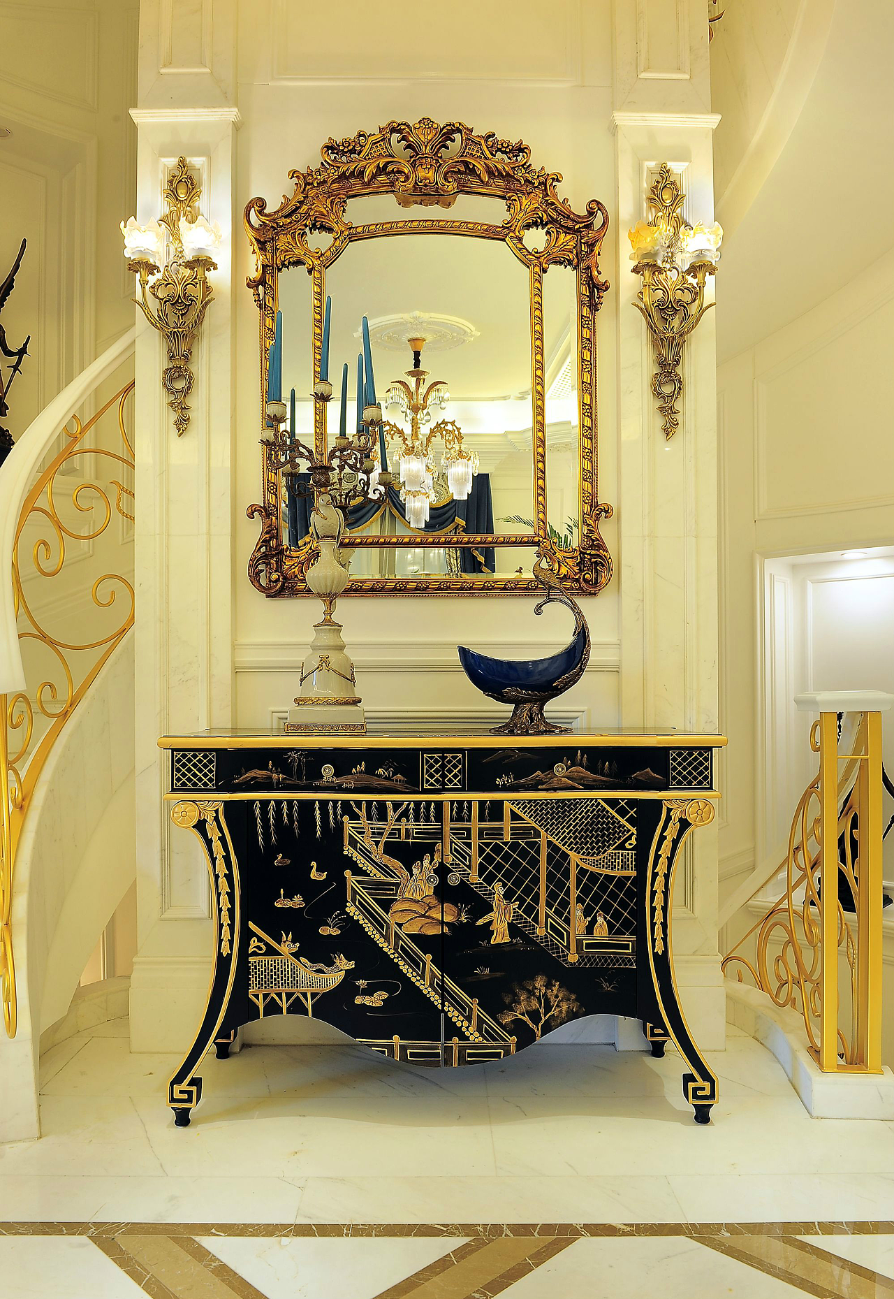 贵阳法式风格别墅装修设计竣工实景案例！-2