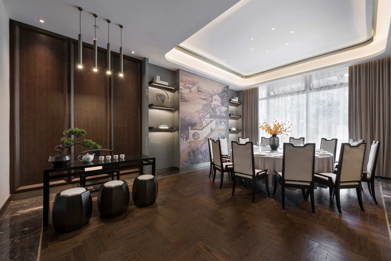 一席瓯江长卷，再现秀山丽水，演绎中式意蕴▪绿谷春天酒店  宣驰设计-39