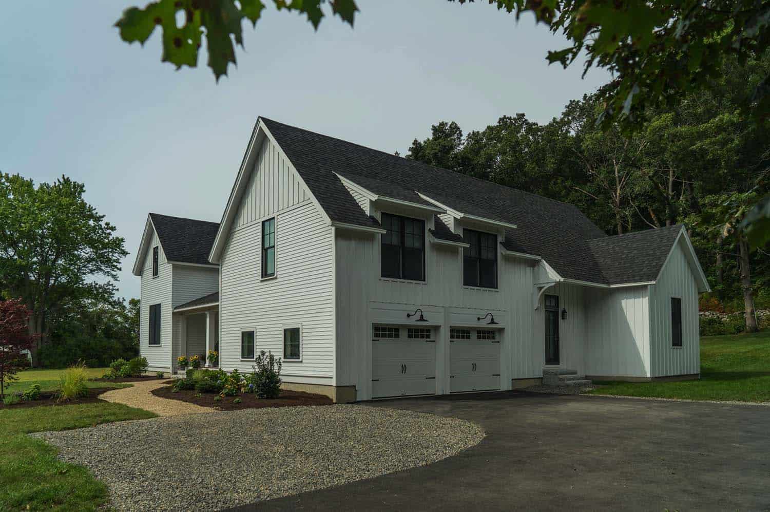 Modern farmhouse style nestled in an idyllic woodsy New England setting-16