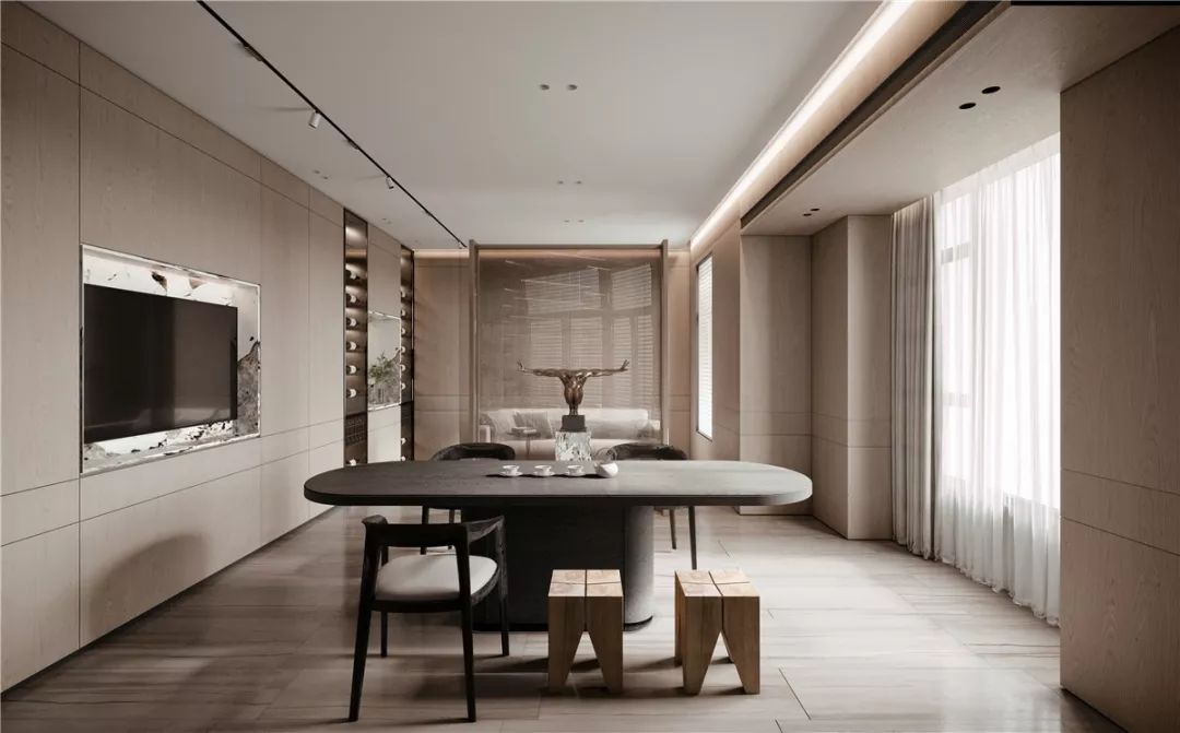 删繁就简的当代轻奢 | 东莞约 490 平米空间设计案例-47