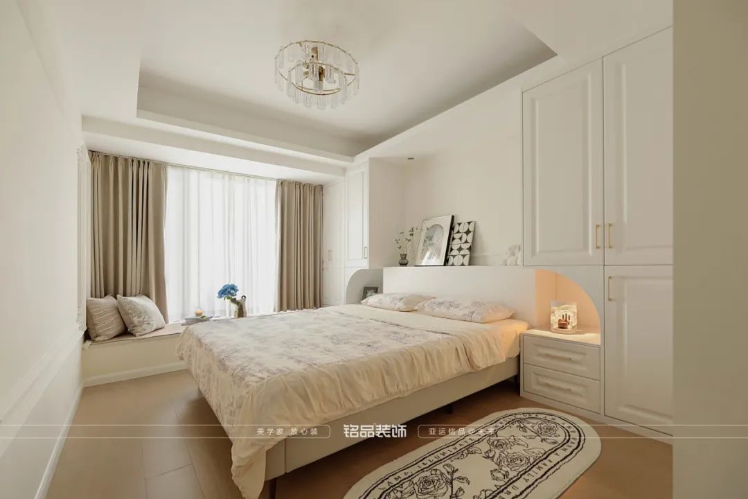 温柔奶油轻法式,浪漫满屋的世宸名府设计丨中国杭州丨铭品装饰-44