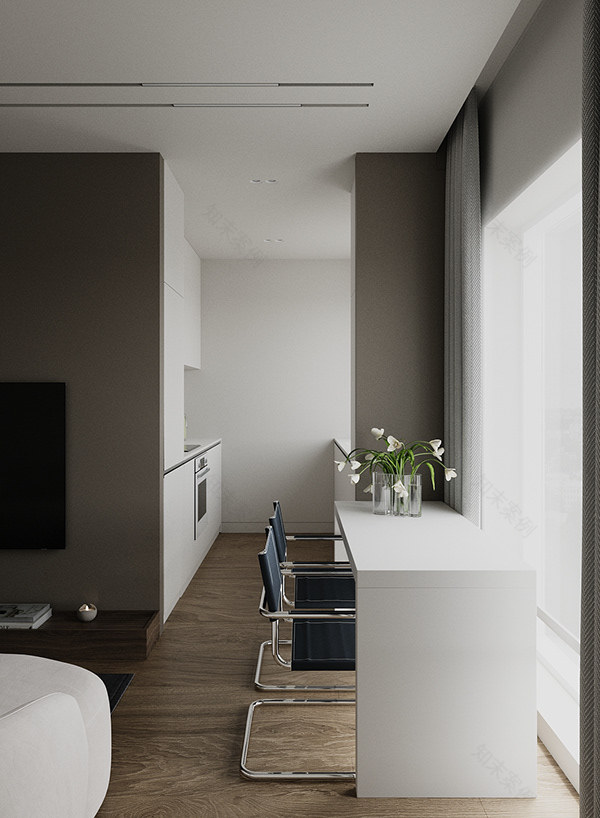 Minimalist Small Apartment | Warm Neutral Interior-5