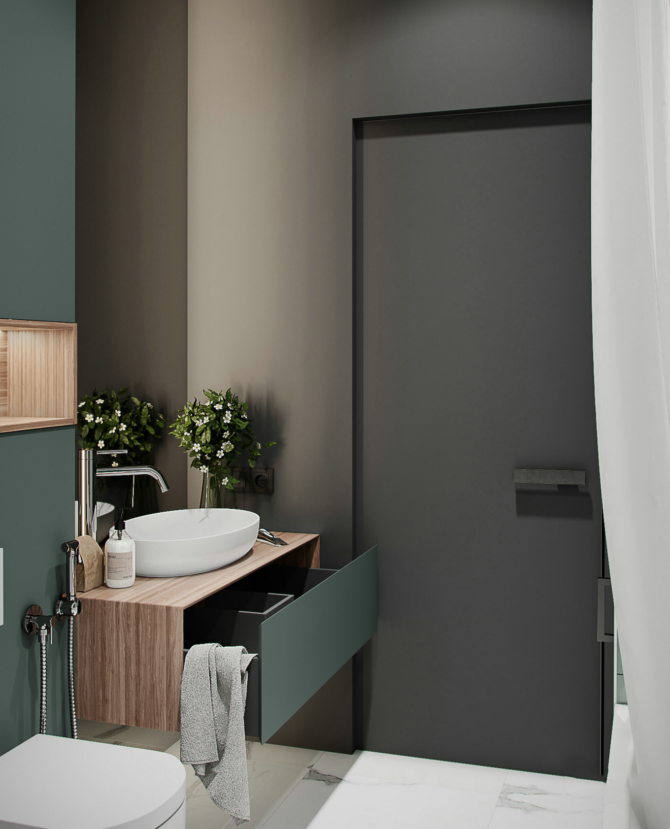 绿意盎然 | 揭秘灰绿色家居设计的魅力-44