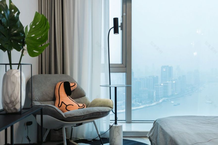 世茂滨江花园 40 万出租房装修,打造大气观景空间-218