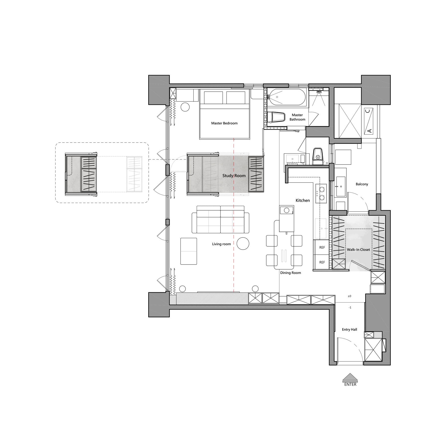 移动盒子  一房可快速变两房的家丨虫点子设计-5