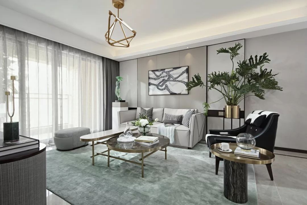 华墨国际设计 | 广州万达城 120㎡样板房，绿色春风拂心弦-15