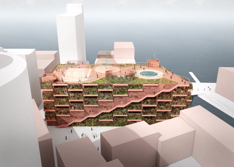 Car park by JAJA Architects features a planted facade and rooftop park-8