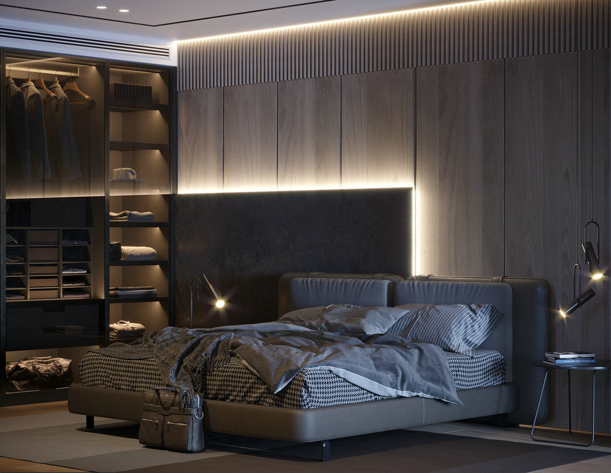 中性色彩与简洁线条构成的纳维亚风格公寓-20