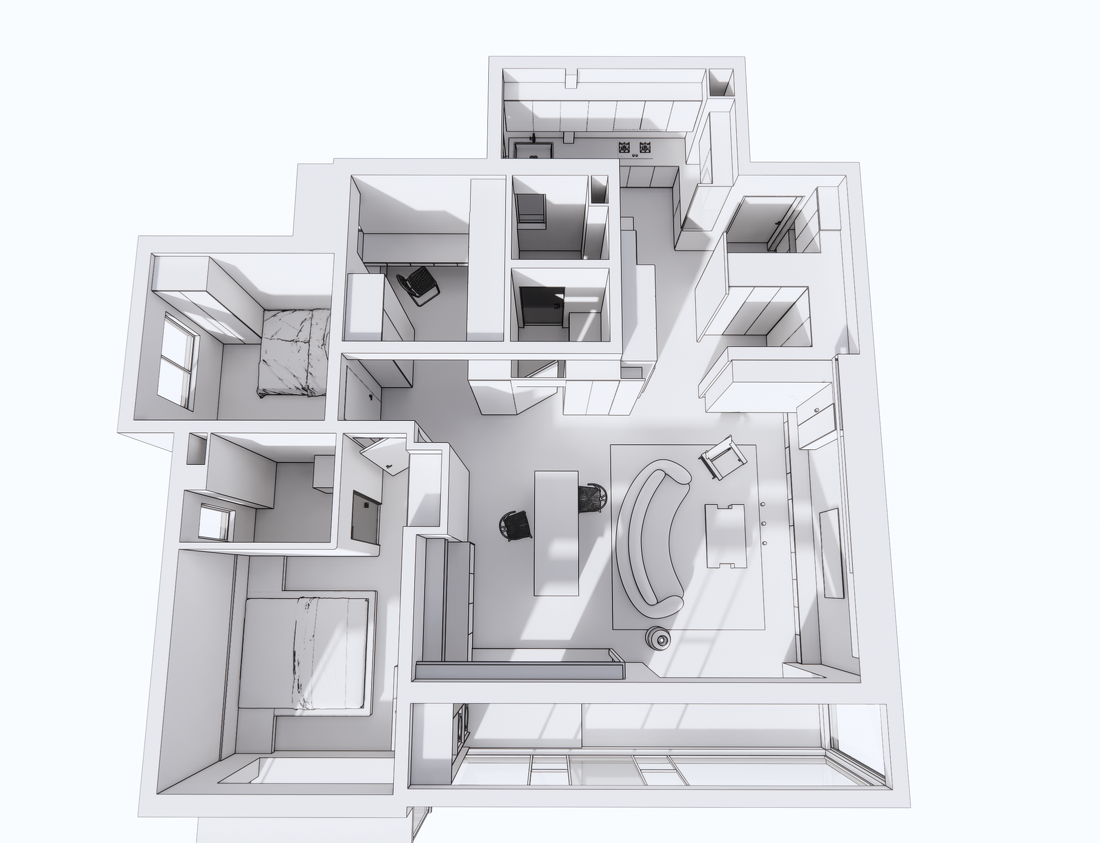 木·白丨海洋板丨四室改两室-14