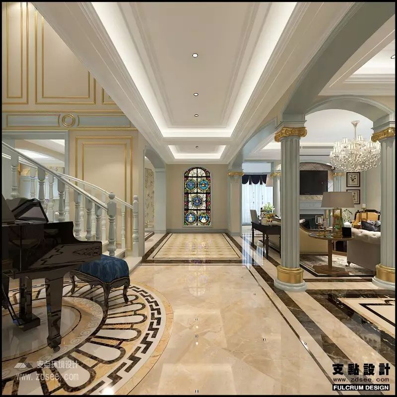 武汉碧海花园别墅美式混搭设计，享受低奢品质生活-21