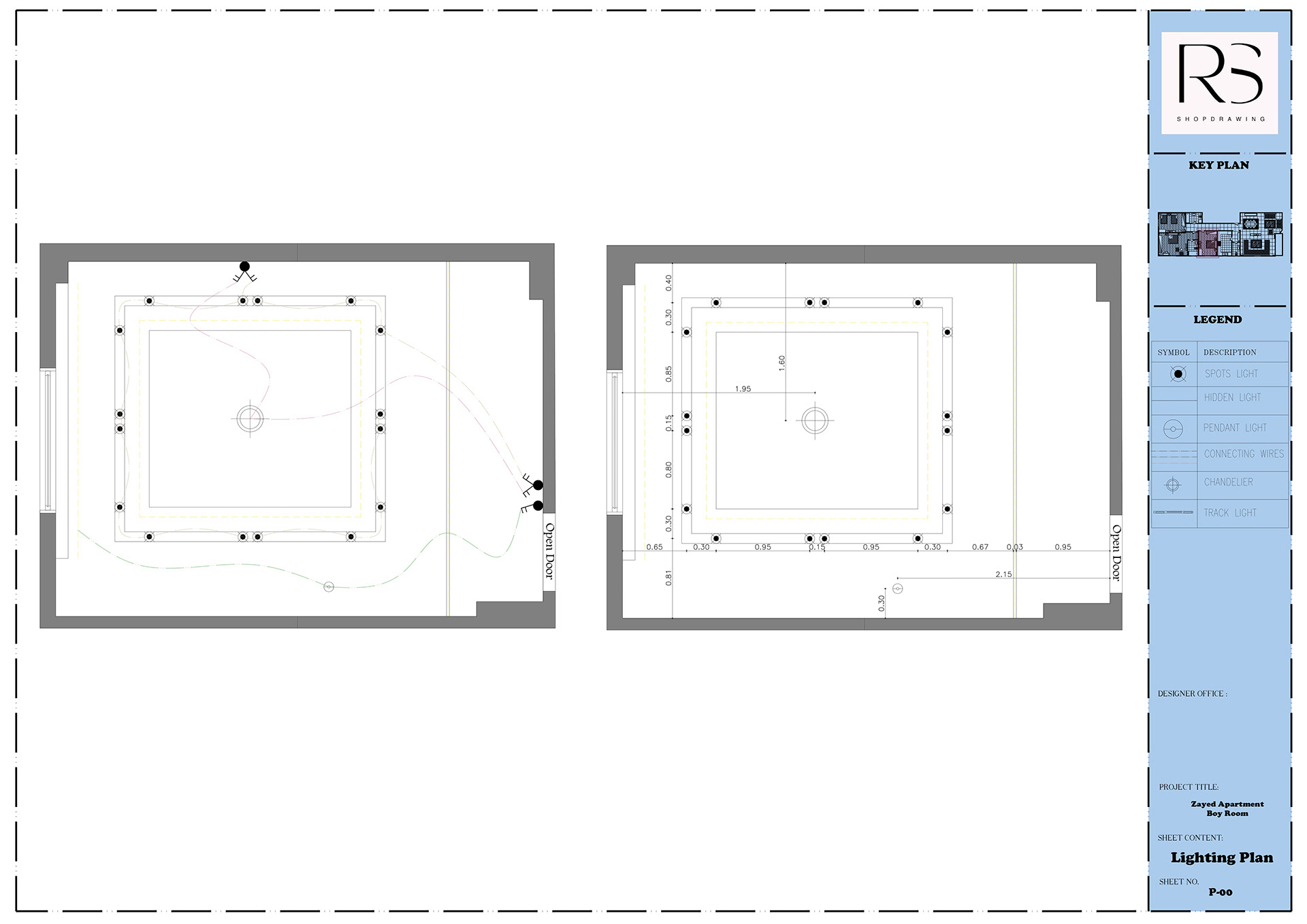 Shop Drawing For Boy & Girl Room-2
