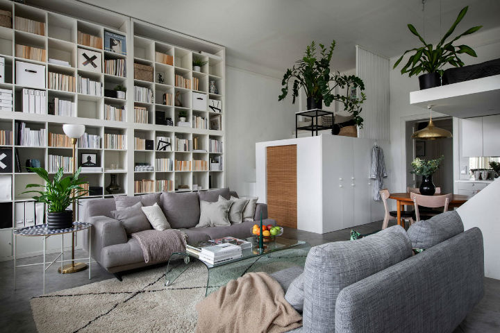 利用镜子和单色营造开阔小空间公寓设计-8