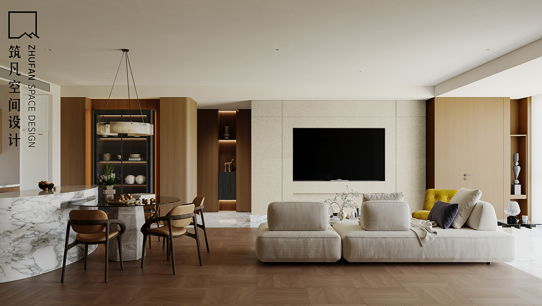 首发|筑凡设计沉稳克制精致空间里的四季浪漫-34