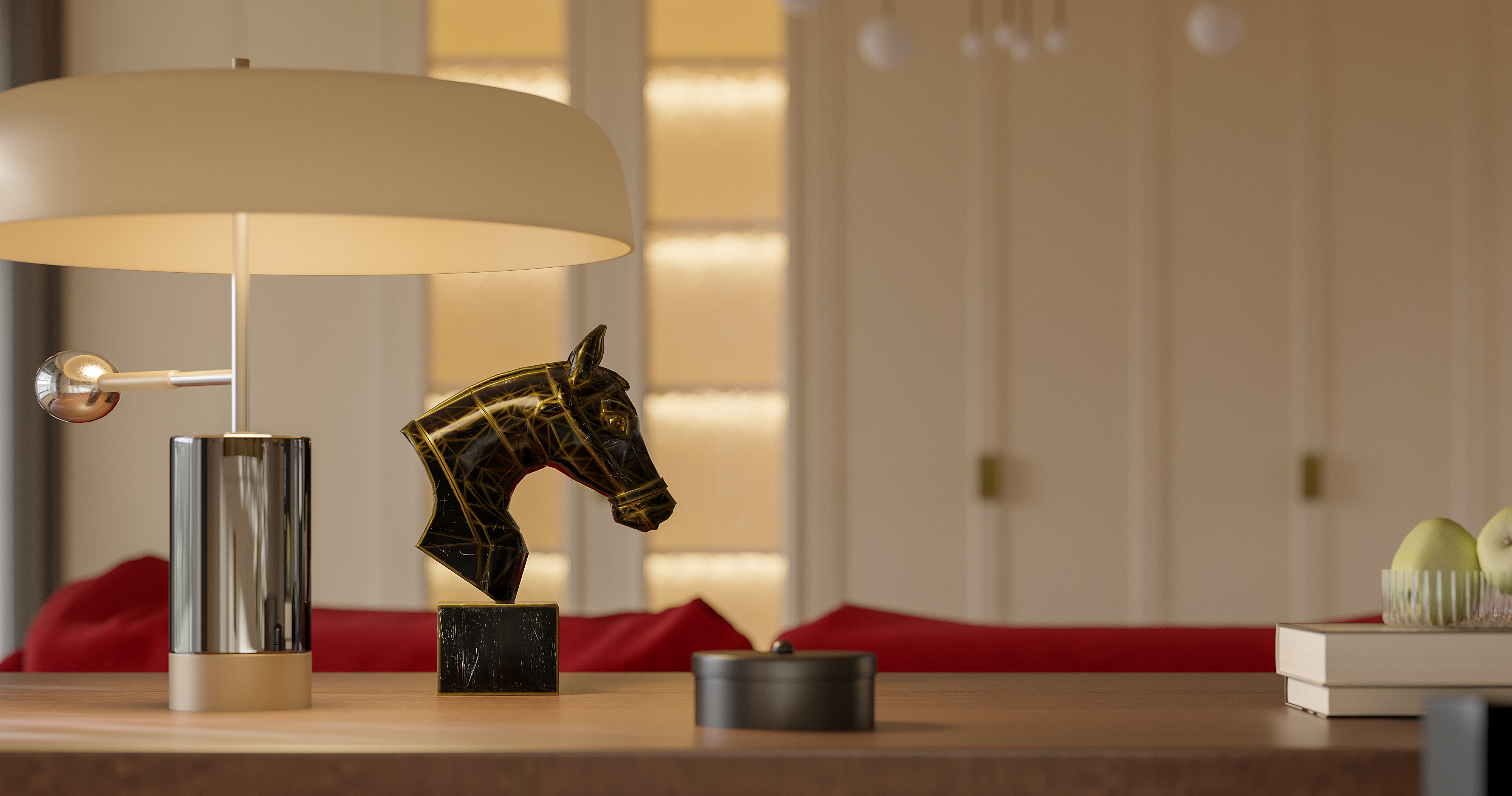 轻法式客餐厅设计丨室内表现进阶训练营-3