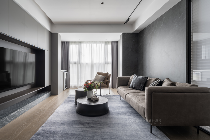 酷灰质感的都市馨居丨中国深圳丨尺子室内设计-39