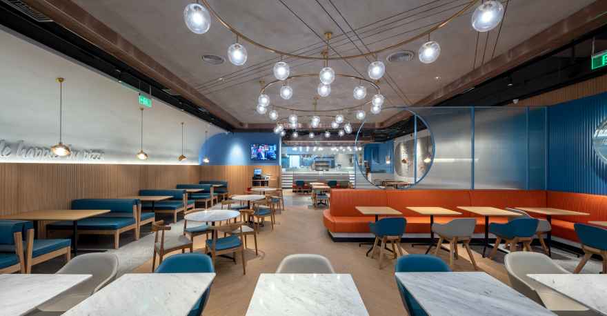 厦门 SM 生活中心“Pizzamarzano”餐厅 | 圆形元素打造的意式空间-11