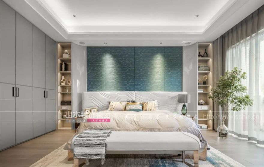 现代轻奢别墅设计丨山水装饰集团-66