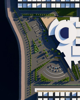 Cinema complex hub (modeling,rendering,animation)