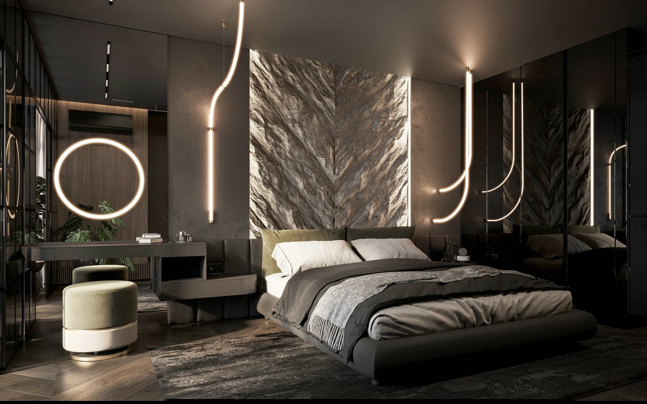 90㎡高级黑室内设计-8