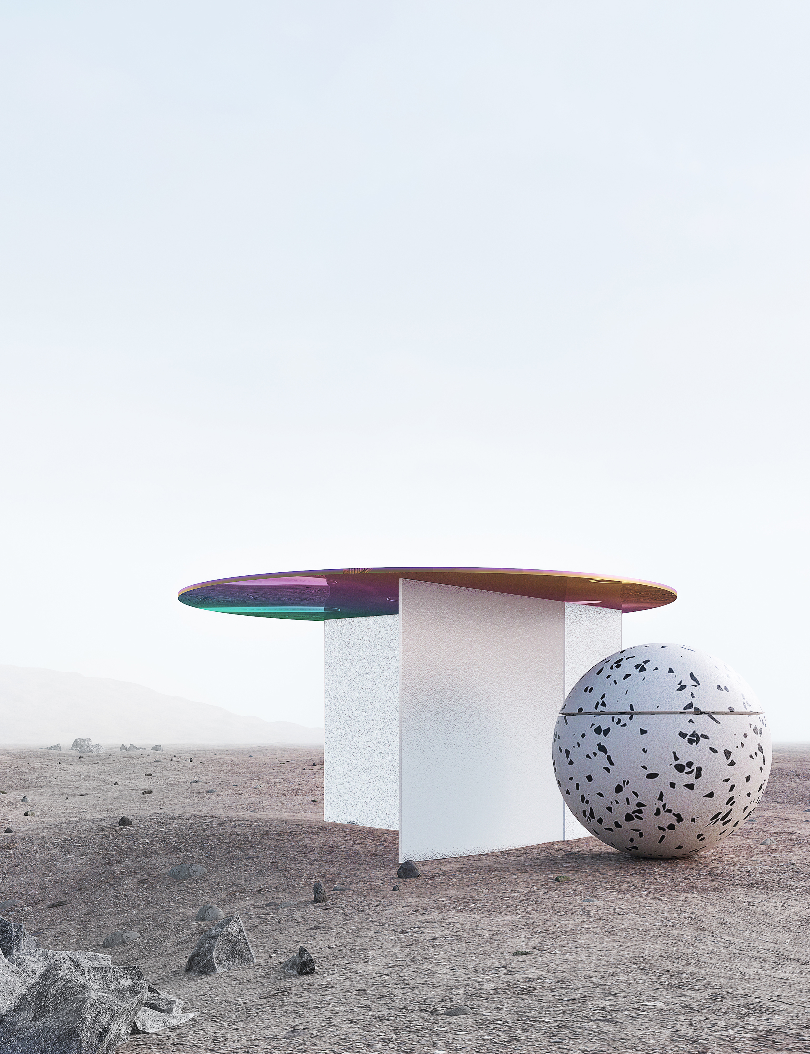 A table with love for space.-0