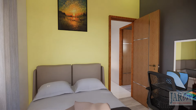 现代三居室舒适平房设计-11