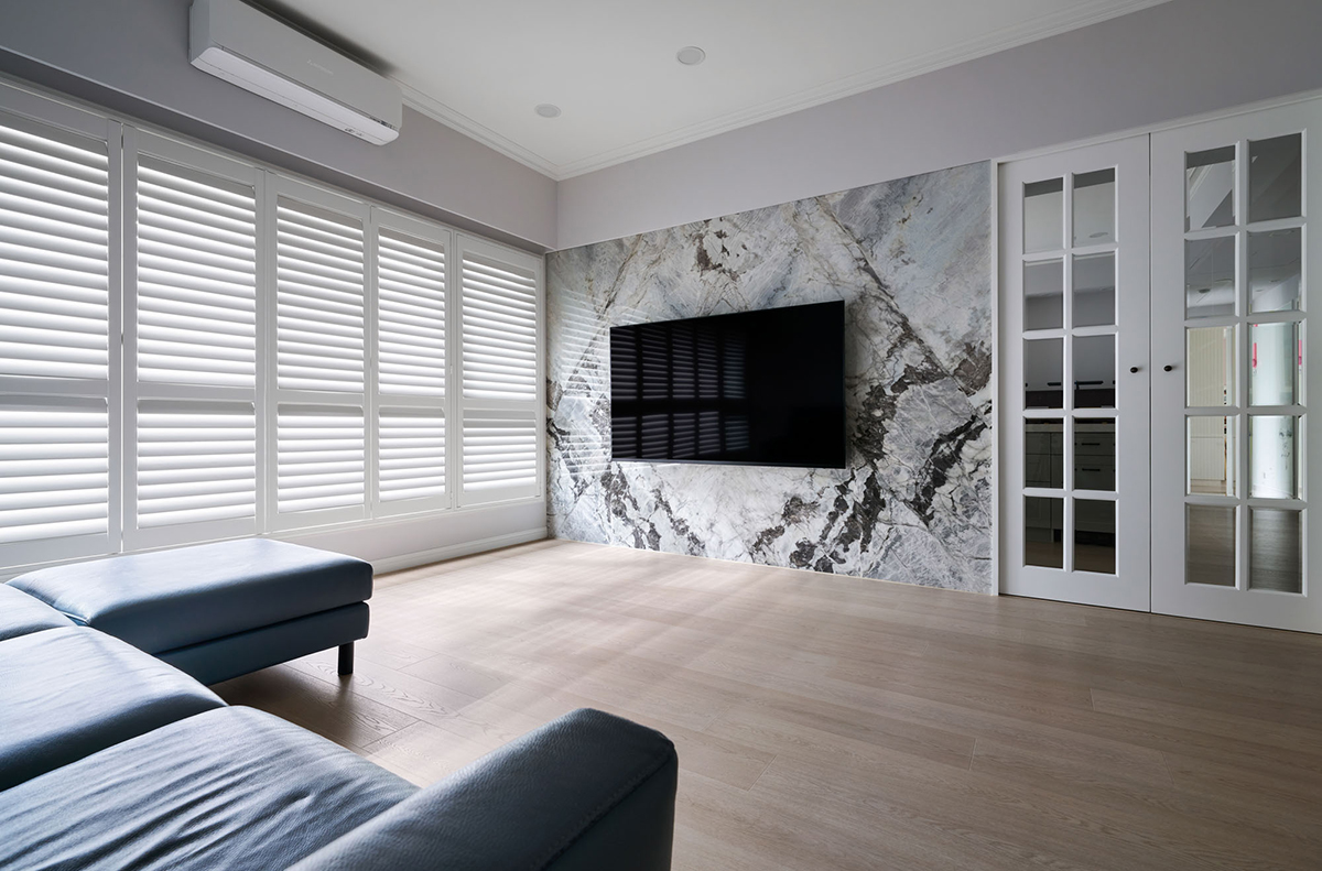 家装设计案例鉴赏——淡系紫现代乡村风家邸 -1