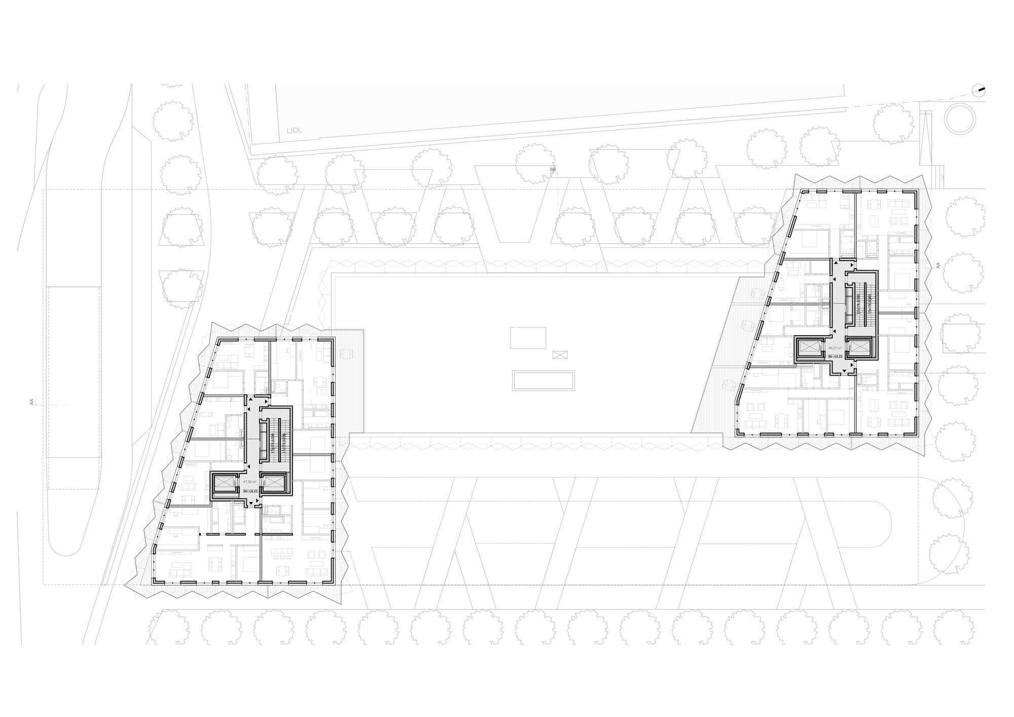 Guthaus 住宅高层建筑丨斯洛伐克布拉迪斯拉发丨AllesWirdGut Architektur-48