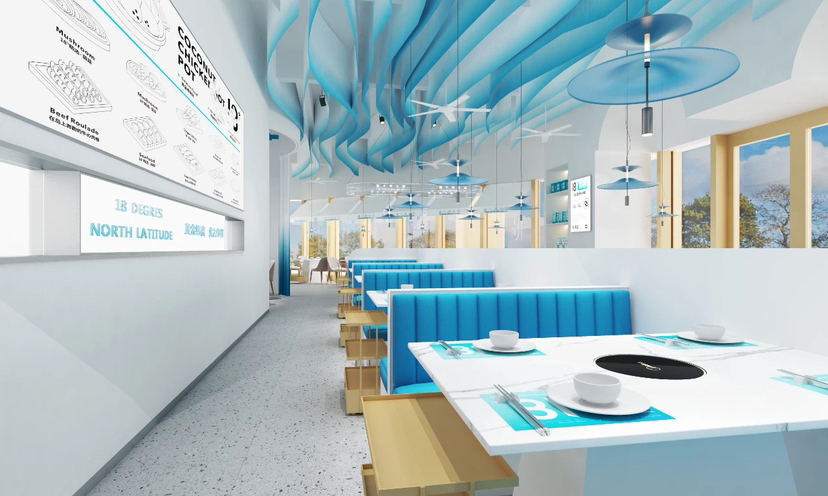 北纬十八度椰子鸡火锅店设计-6