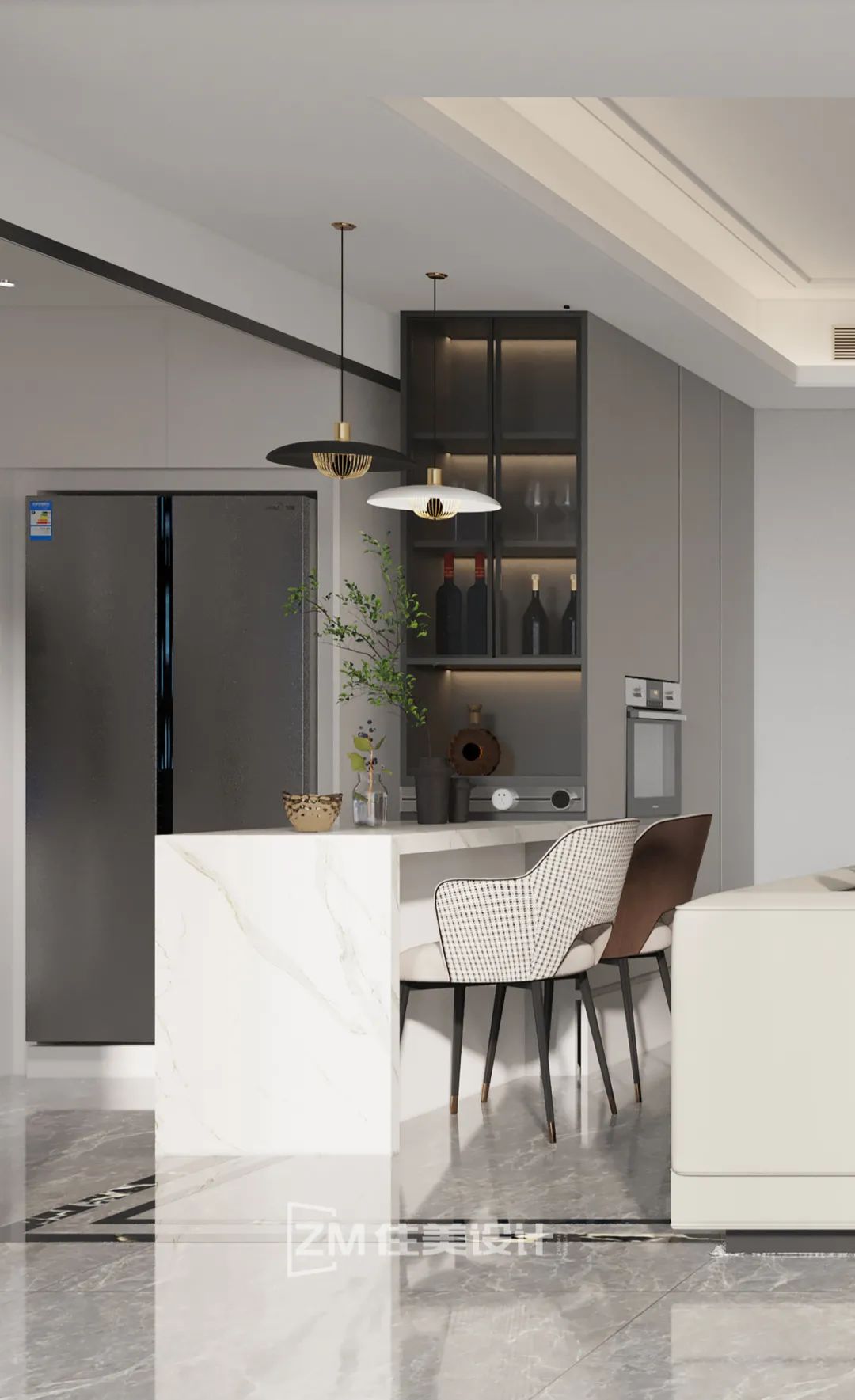 岸芷 · 长沙梅溪湖意式极简精装房改造丨中国长沙丨住美设计-35