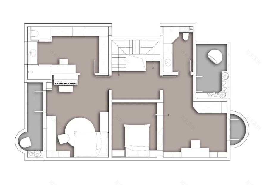 河与墅的现代家庭温馨居-18