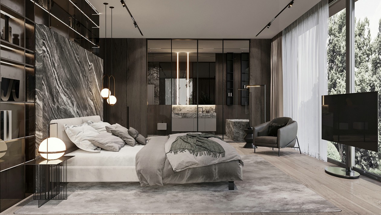 胡桃木与大理石 每一处的设计都是亮点-5