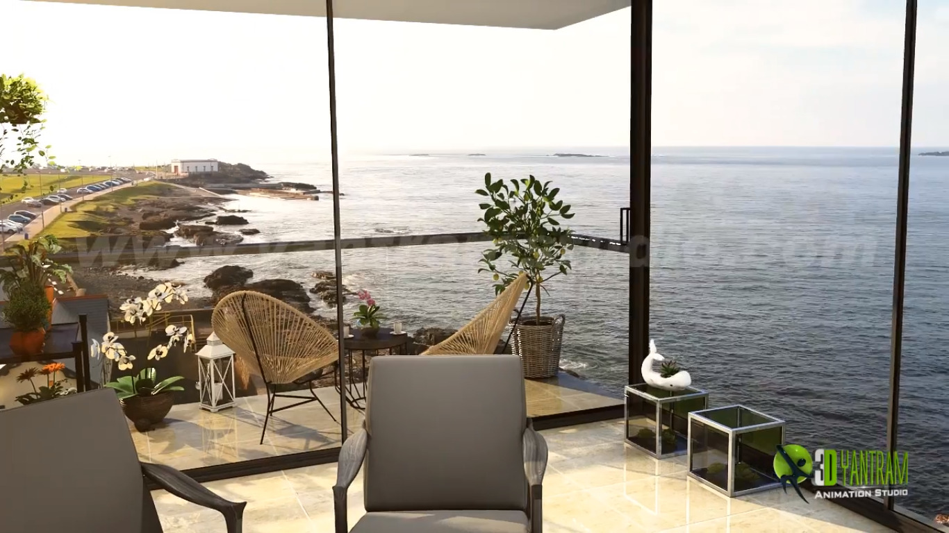 3D 建筑可视化公寓漫游丨美国纽约丨Yantram 建筑设计工作室-13