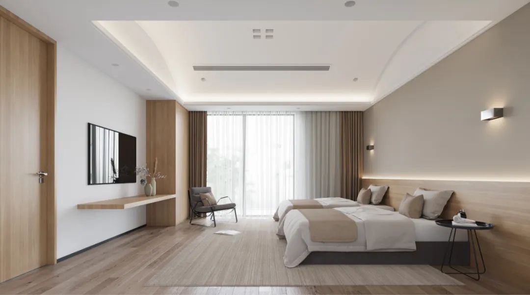 山间静养度假屋,原木白墙营造温馨氛围-31