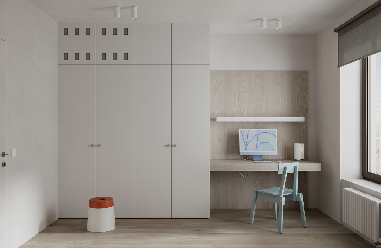 95㎡中性色系公寓设计-27