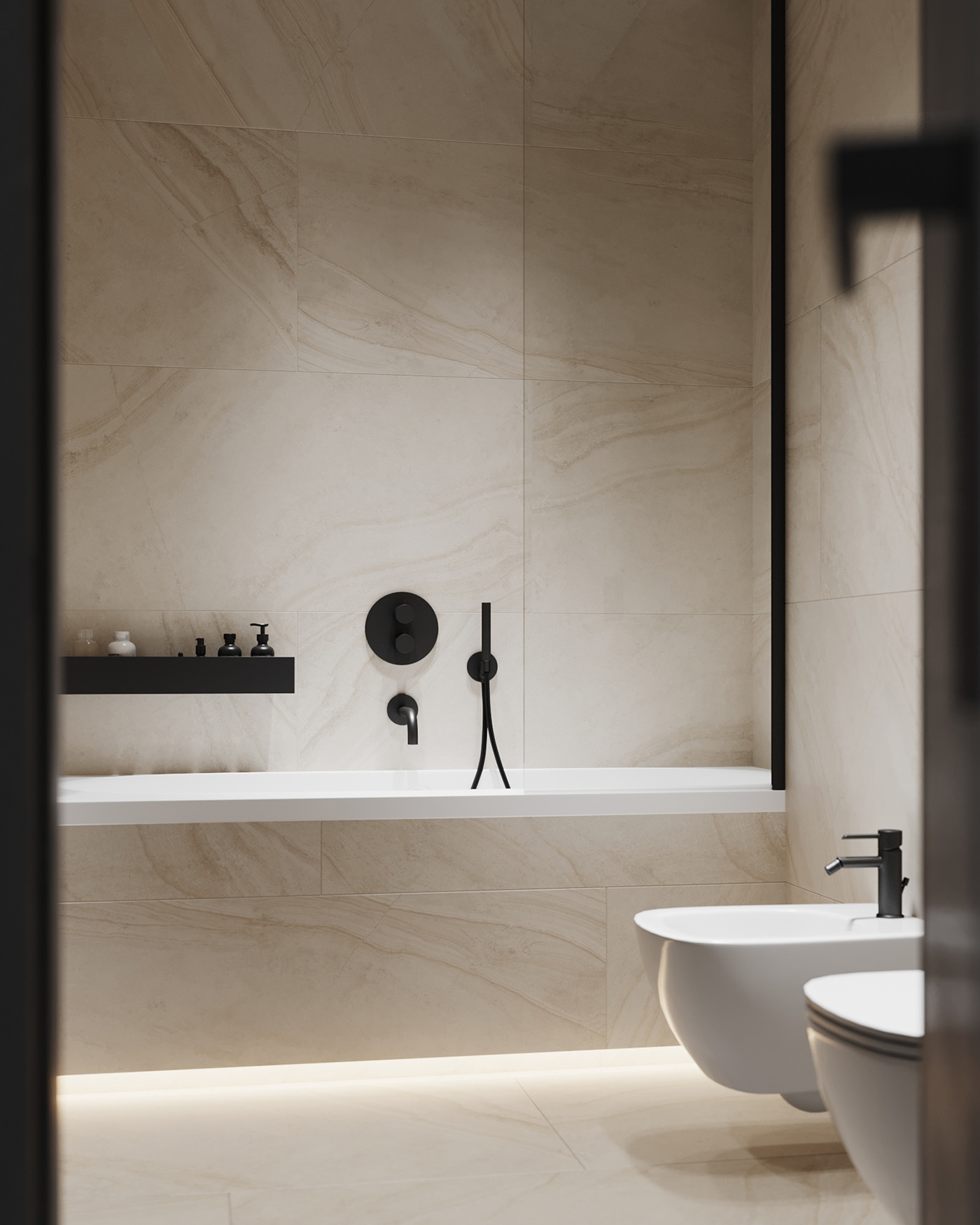 90㎡高级灰色系公寓设计-15