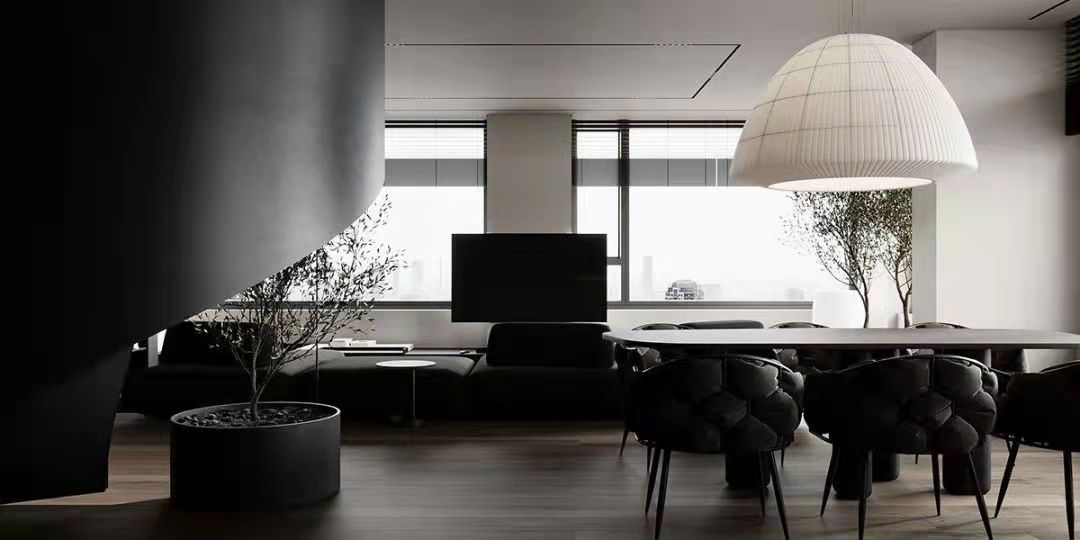 木调与绅士黑搭配室内设计-9