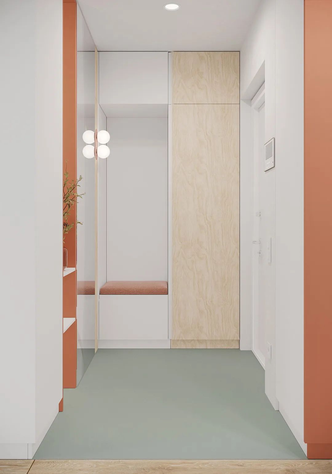 橙色现代风公寓设计-39