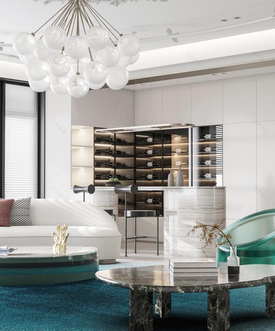 灵动弧形原木风 都市中的宁静港湾-13