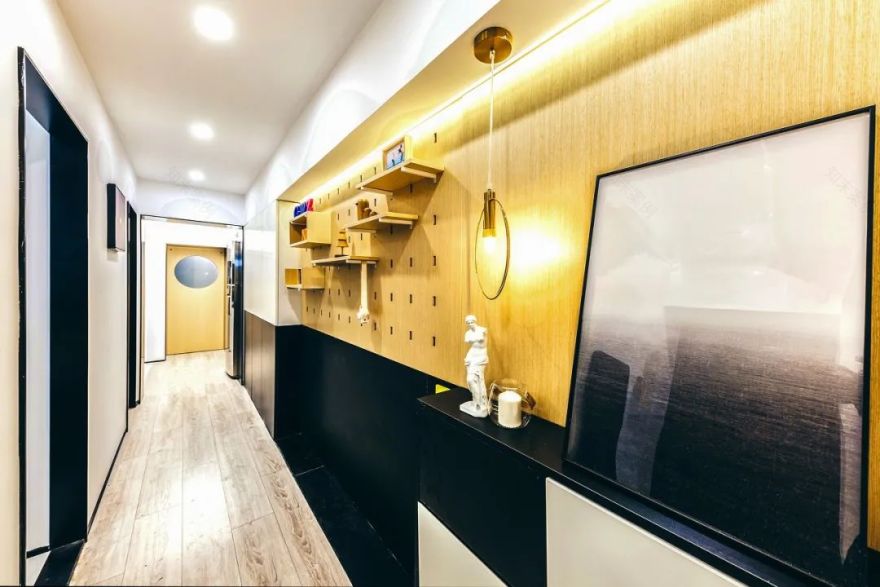 北京 65 平米半地下室住宅改造 | 折叠空间与功能的完美融合-70