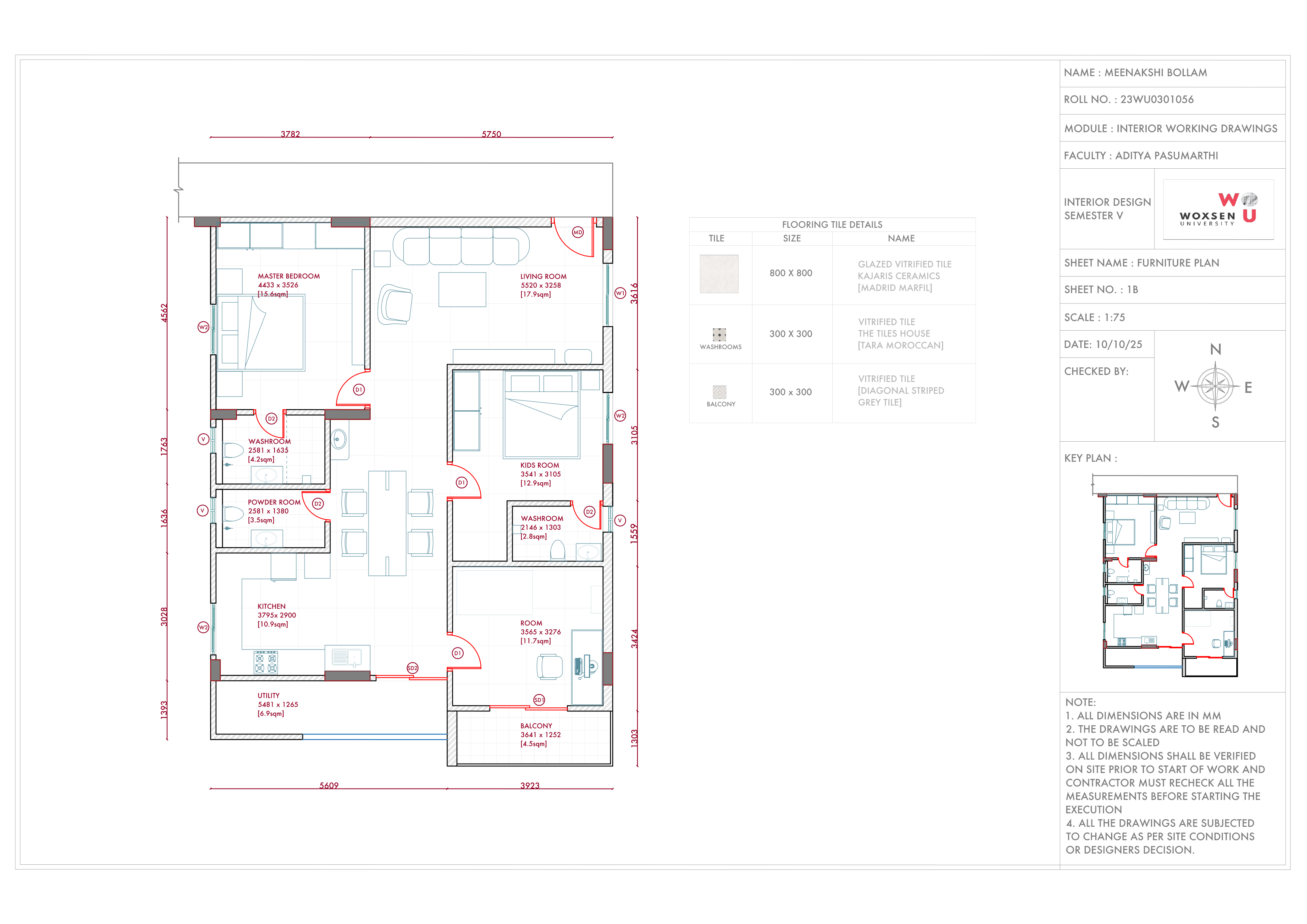 Interior Working Drawings - 2BHK Home-4