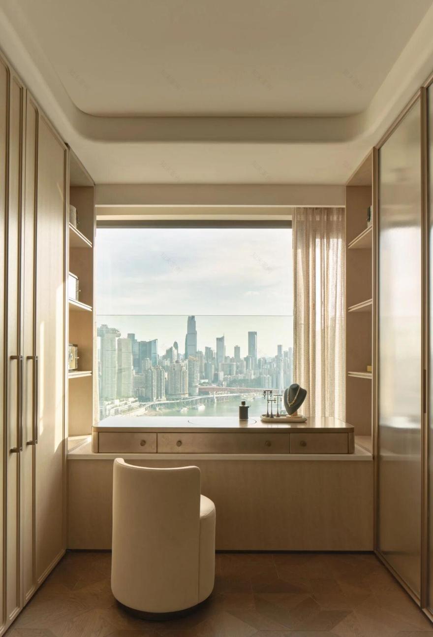 重庆长嘉汇跃层291m²样板间丨中国重庆丨硬装北山造所HAO STUDIO,软装元禾大千-37