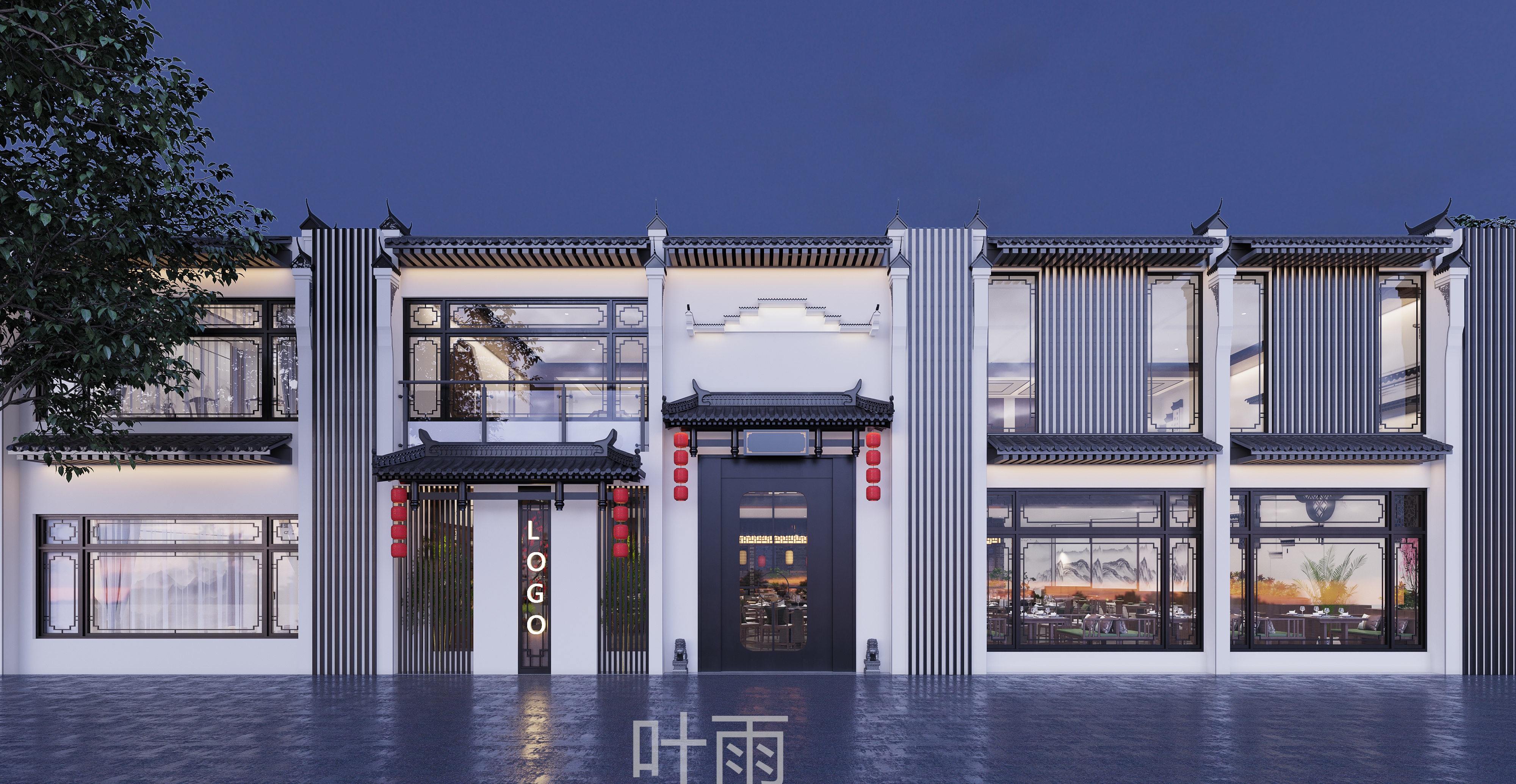 徽派餐厅·颂时雅意-7