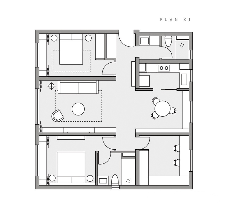 奶油复古感公寓丨中国北京-1