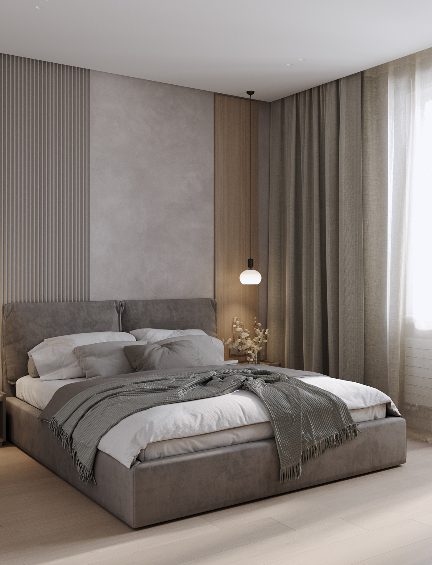 81㎡原木与灰 让简约更有格调！-14