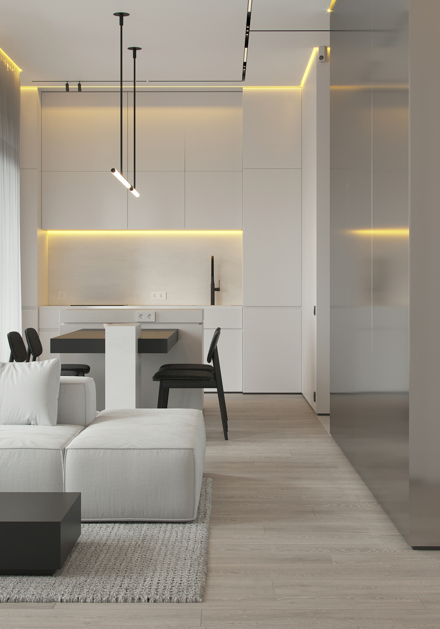 81平 现代简约小空间设计-1